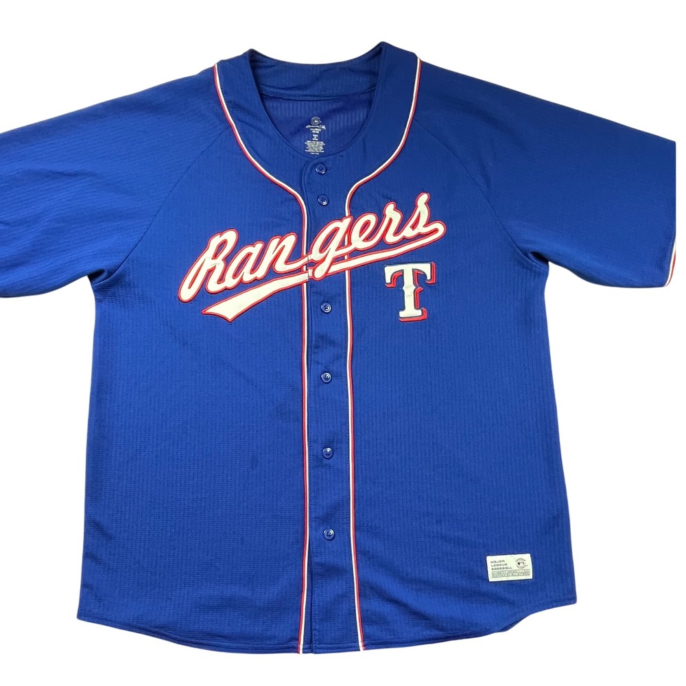 Texas Rangers MLB Baseball Jersey Dynasty Series‎ Blue Mens XL